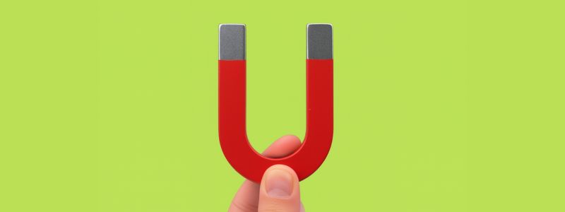 Magnete tenuto da una mano